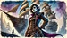 A vibrant fantasy scene unfolds with a confident woman in a purple-trimmed coat before two large sailing ships. The dramatic sky hints at adventure, reminiscent of epic tales from DND campaigns, while another figure stands on a rock, evoking the spirit of tabletop RPG quests.