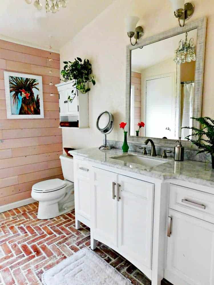 rustic modern bathroom