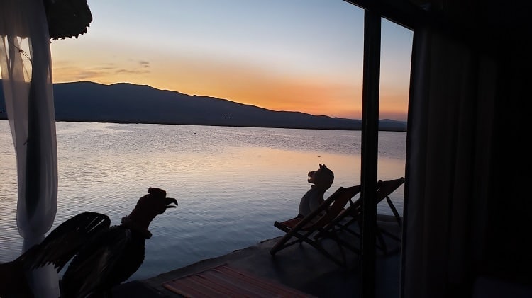 Sunset over Lake Titicaca