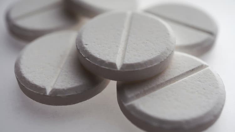 Close up of a benzodiazepine, or Xanax