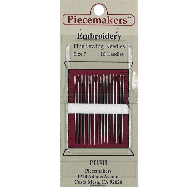 Piecemakers Embroidery Sewing Needles - Size 7 - 16 Needles