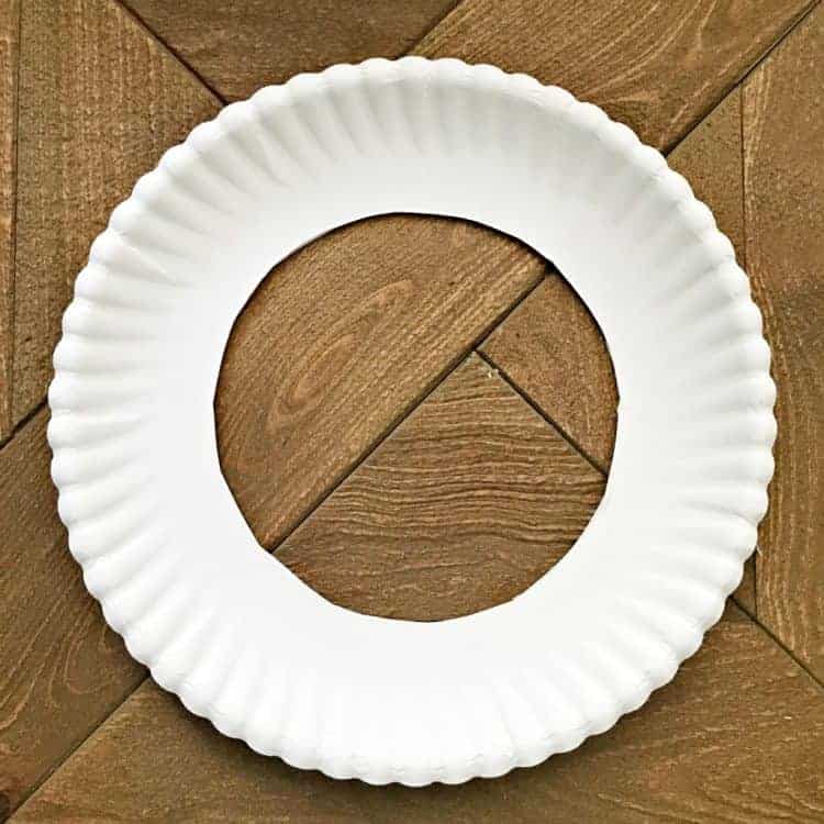paper plate with hole in the middle