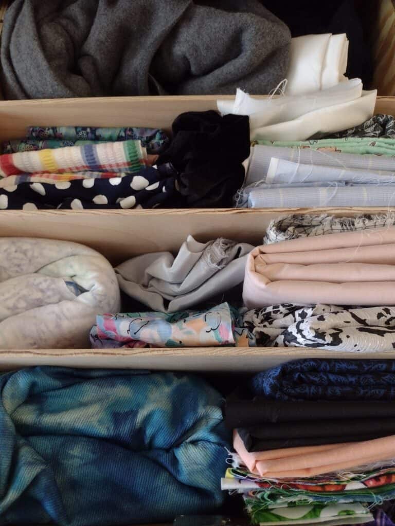 Picture of drawer full of fabric
