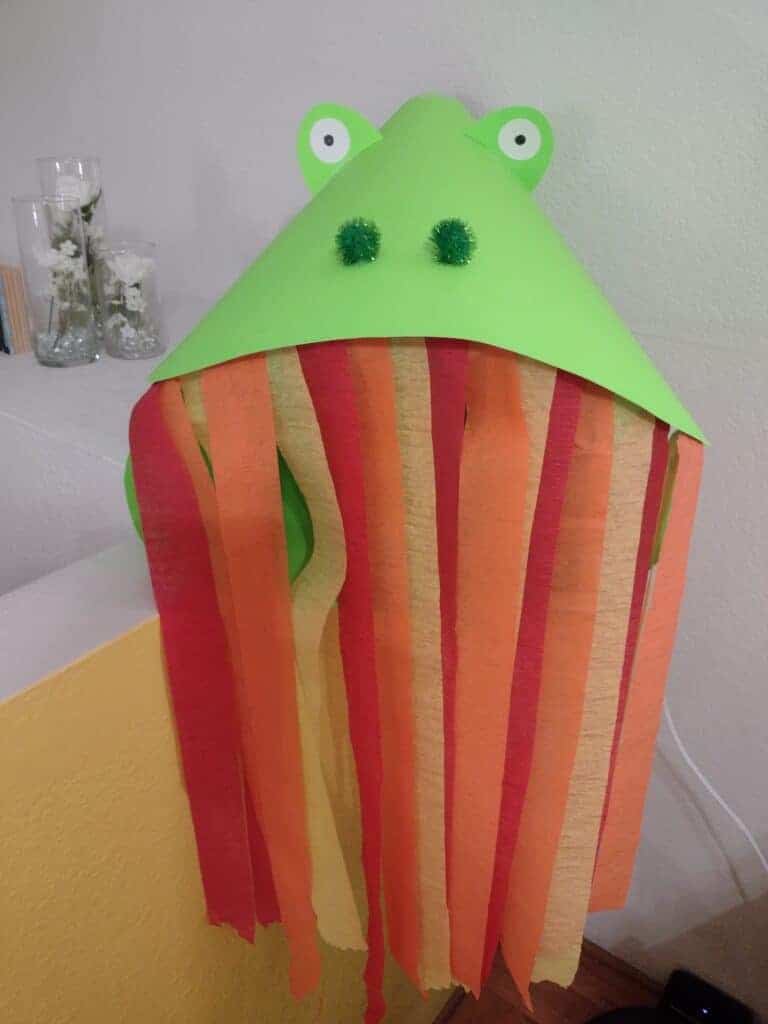 Picture of a fire breathing dragon decoration with eyes and nostrils