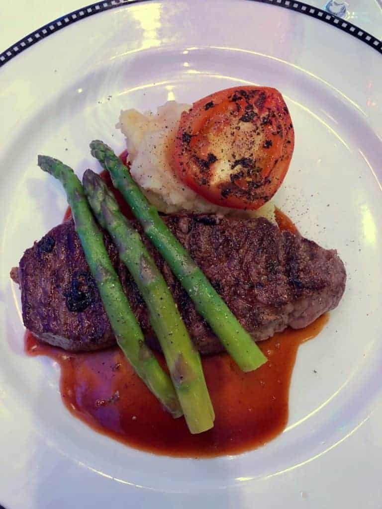 Grilled Strip Loin from the Let the Magic Begin Menu Disney Magic Transatlantic cruise