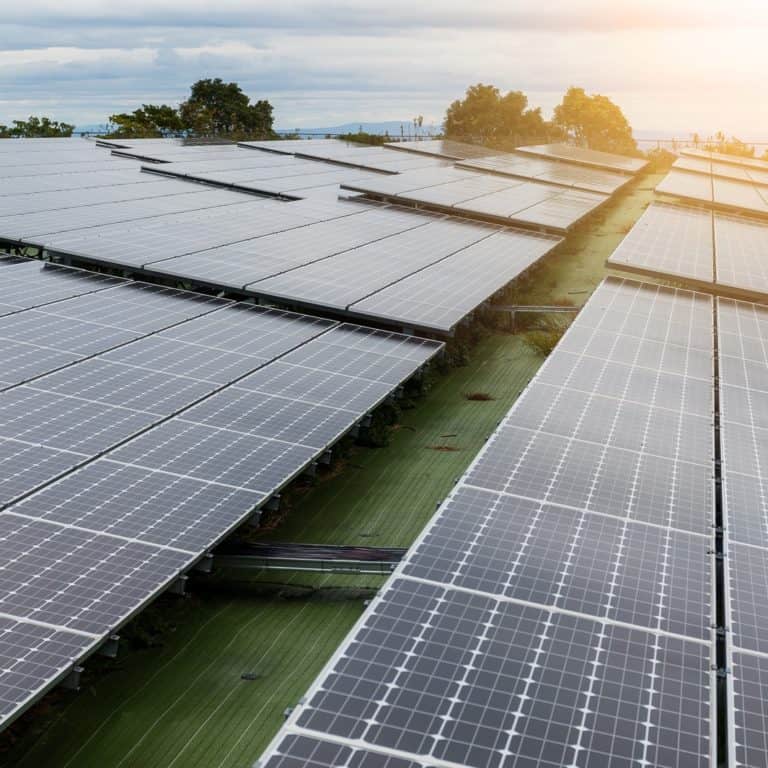 Solar panel under sunlight