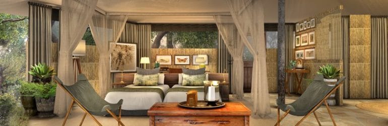 Roho ya selous tent interior