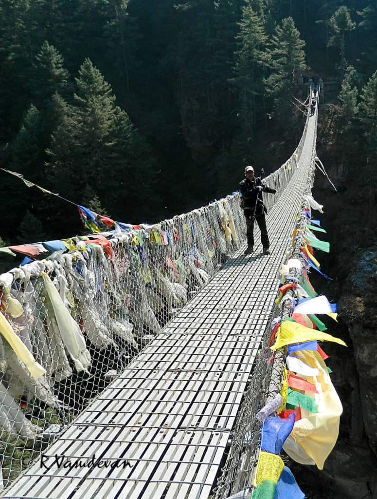From 0 to 5300 in 60 2 The most famous suspension bridge before the gruelling hike to Namche Bazar