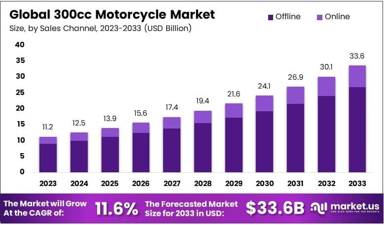 300cc Motorcycle Market By Size