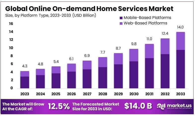 Online On-demand Home Services Market By Size