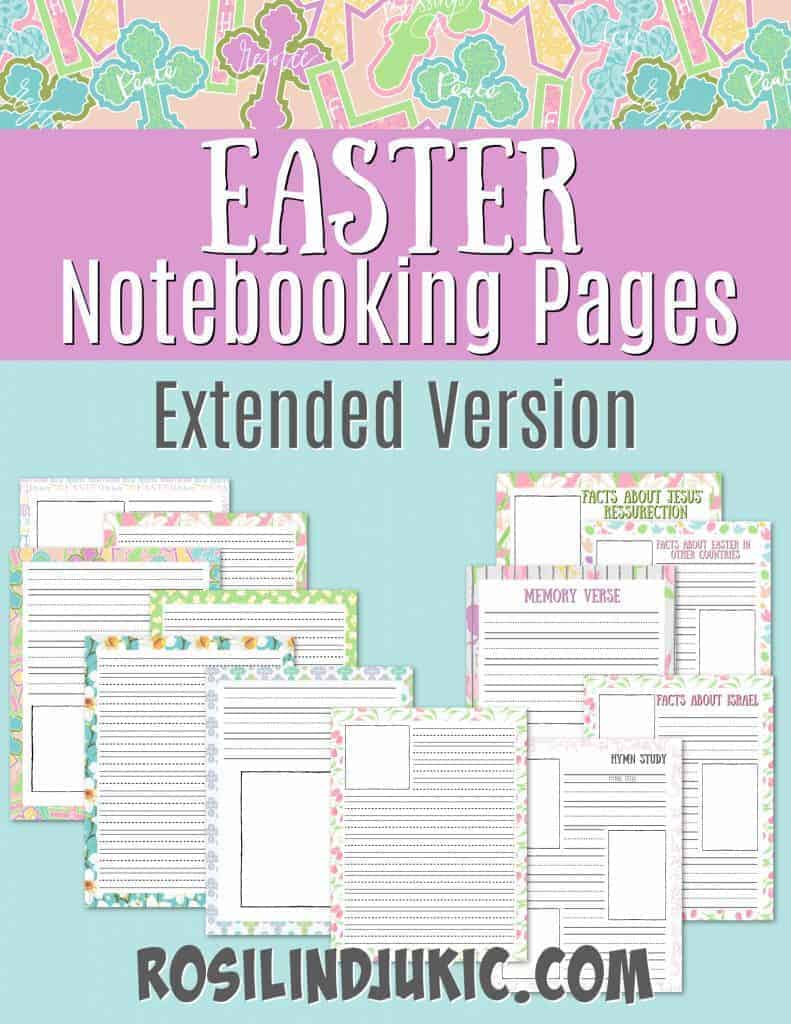 Grab these fun and colorful notebooking pages for Easter and make the Easter season meaningful and a new learning experience. #alittlerandr #easter #notebooking #noteboookingpages