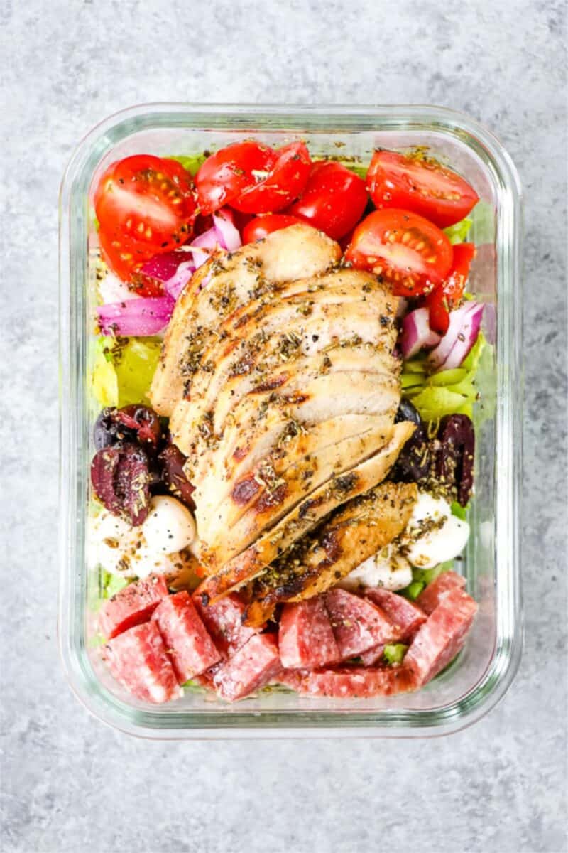 Italian Chicken Salad Meal Prep