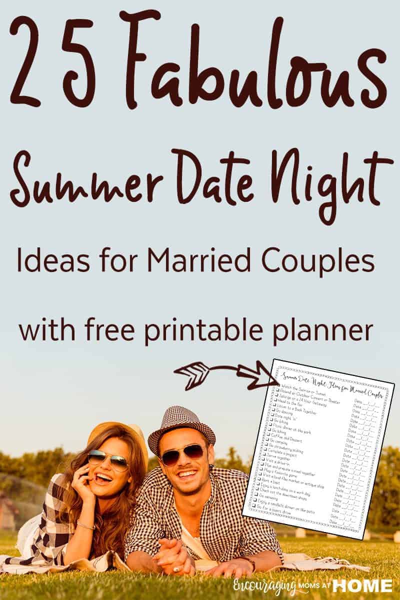 Looking for ideas for a date night?  Here are 25 fabulous summer date night ideas. These may not be your typical date but changing things up a bit makes date night even more special and keeps it from getting mundane.