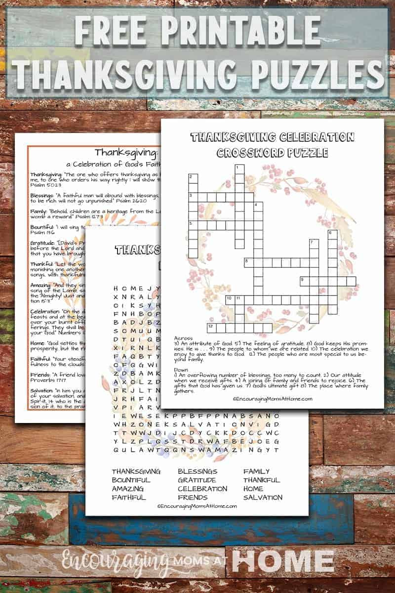 Free Printable Thanksgiving Puzzles Focused On God S Faithfulness