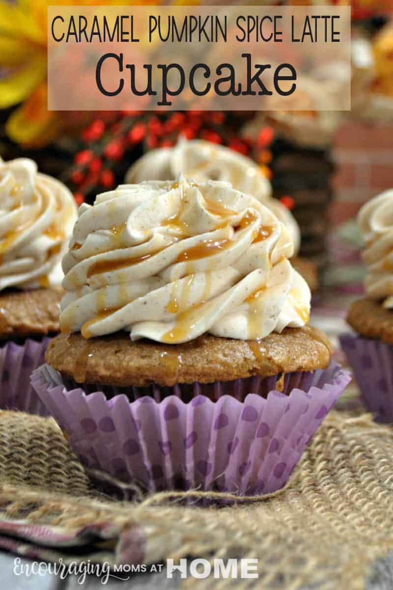 Caramel Pumpkin Spice Latte Cupcakes