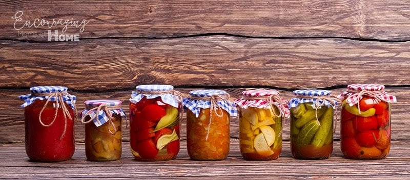 Vegetables and Fruits in Jars - Produce for Canning