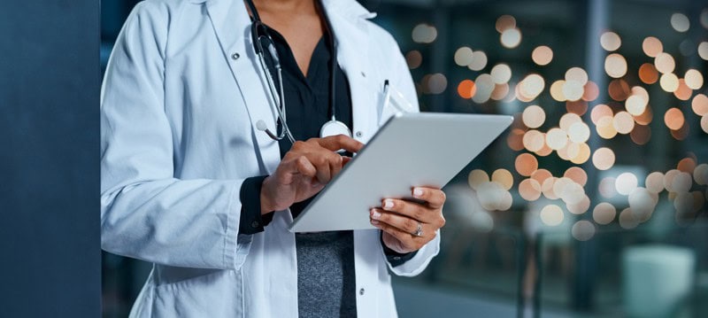 doctor with ipad