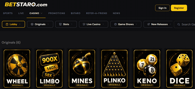 Betstaro Online Games and Sportsbook 