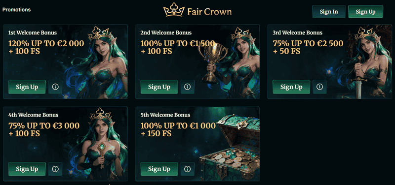 Fair Crown Exclusive Promotions 