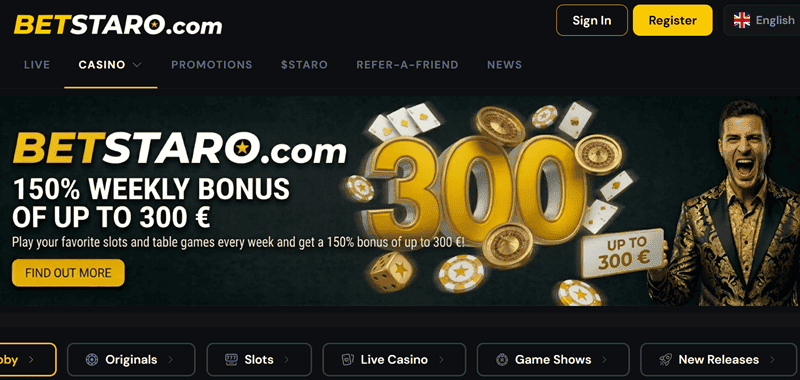Betstaro Weekly Reload Bonus 