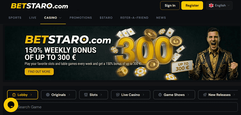 Join Betstaro and get a welcome bonus! 