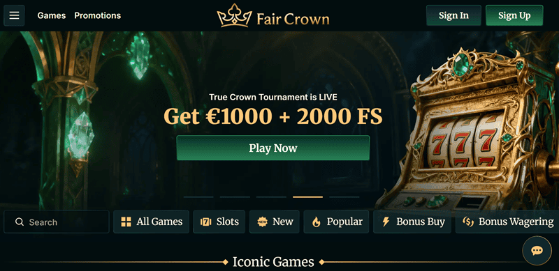 Fair Crown Casino Welcome Bonus and Promotions 