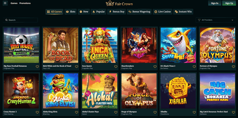 Play Fair Crown Casino Games 