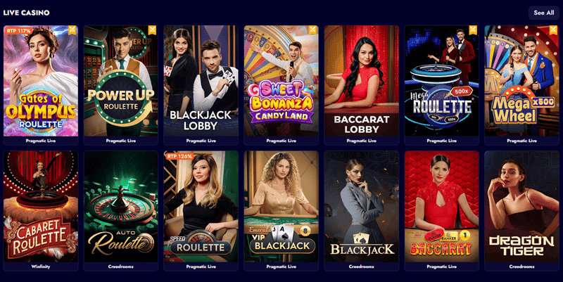 Spinko Live Casino Games 