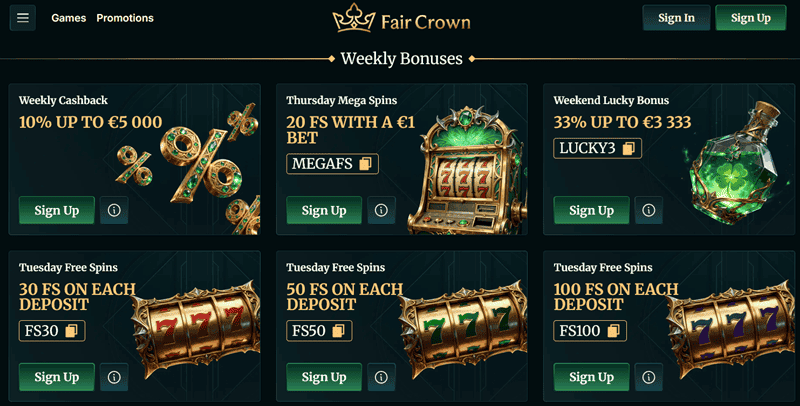 Enjoy Daily and Weekly Promotions 
