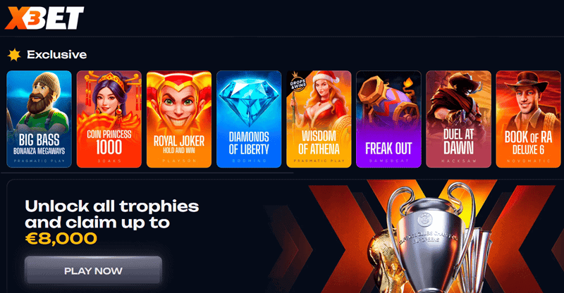 X3Bet Casino Games and X3Bet Sportsbook Review 