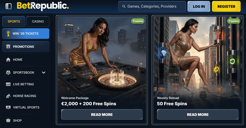 Bet Republic Casino Welcome Bonus 