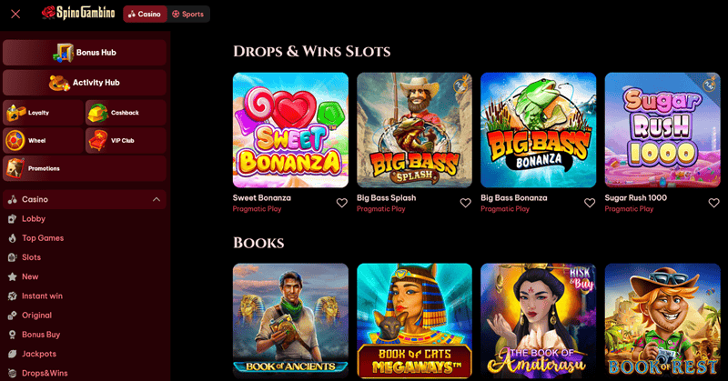 SpinoGambino Casino Games and Sports Betting 