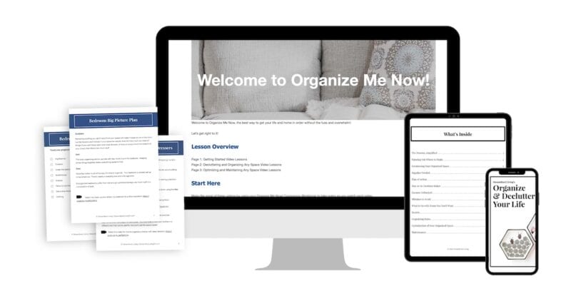 Copy of SSS Mockup Sales Page Graphic Templates – 5 organize me now screenshots in computer and iPad mock ups