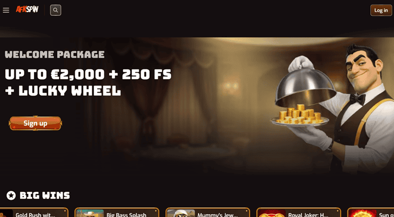 AFKSpin 2500 EUR and 250 Free Spins in Welcome Bonus 