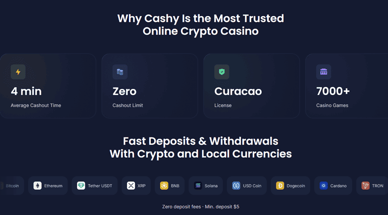 Cashy Crypto Casino Bonus 