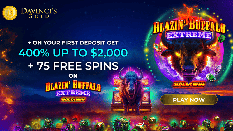 Exclusive 400% Welcome Bonus at Davincis Gold Casino 