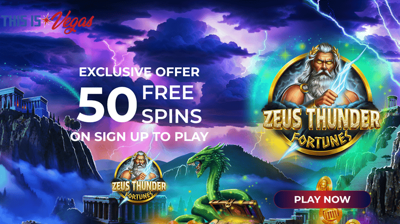 50 Free Spins on Zeus Thunderer Fortunes