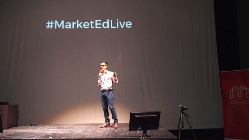 Paul Ince on stage at MarketEd.Live