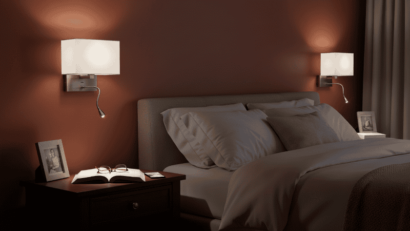 Ứng dụng đèn gắn tường đọc sách đầu giường FK-WKS016 Fawookidi