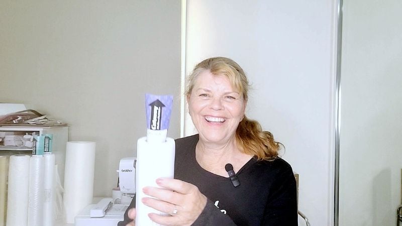 Susan with some cutaway stabiizer with the information tag at the top. In the background there are a number of the best stabilizers recommended.