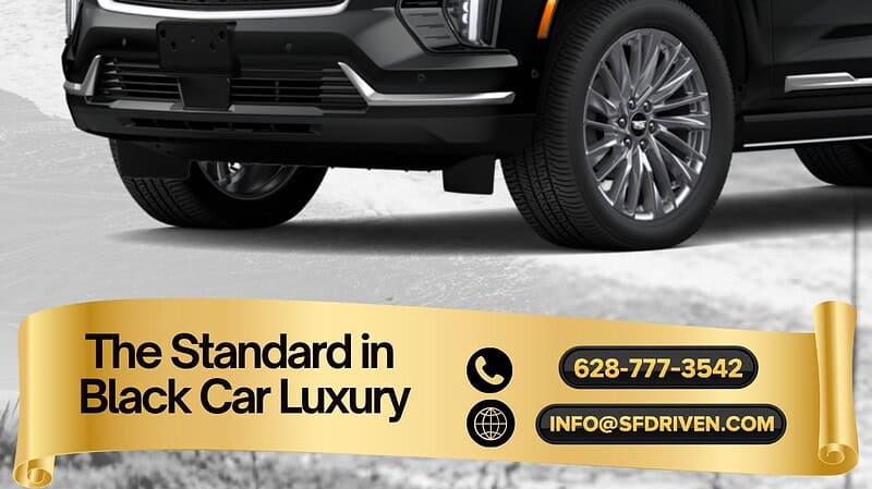 Black luxury SUV for private SFO to Carmel limo service