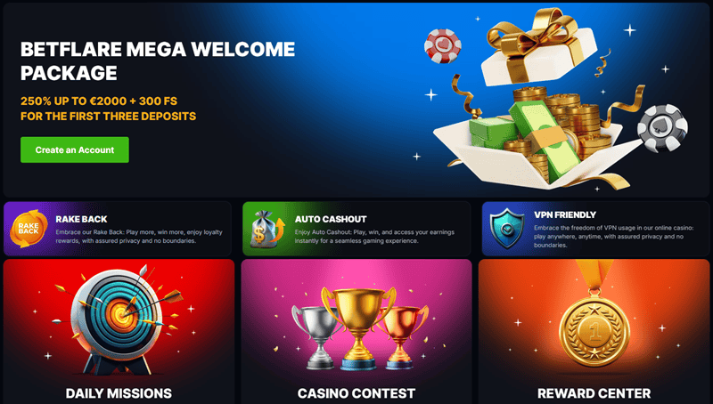 Betflare Bonus Code for Free Spins 