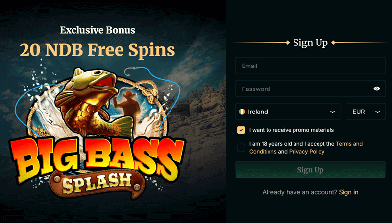 Fair Crown 20 gratis spins bonus 