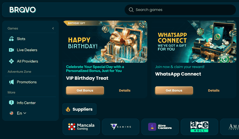 BravoPlay No Deposit Bonus