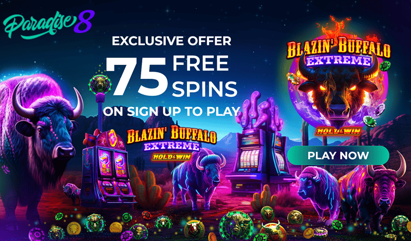 Paradise 8 Exclusive Bonus 75 free spins on registration 