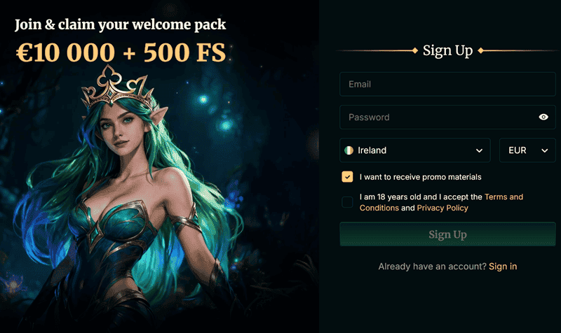 Fair Crown Register and Play Free Spins 