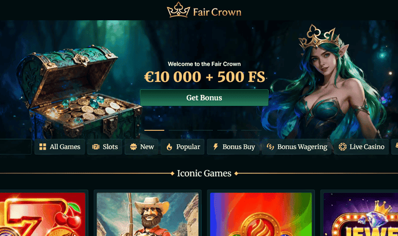 Fair Crown Casino Welcome Bonus and Rewards 