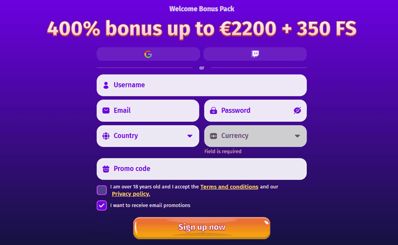 Lolly Spins Sign Up and Play 