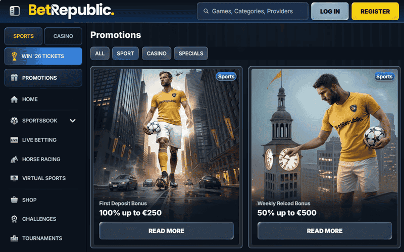Bet Republic Sports Bonus 