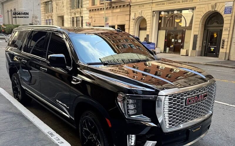 VIP San Francisco limo service with GMC Yukon luxury SUV chauffeur transportation